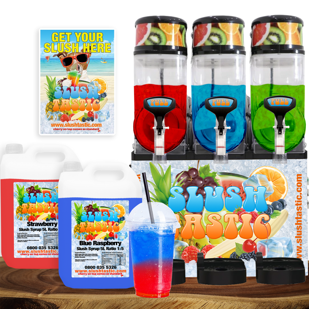 Blue Ice Machines Slush Machine ST12x3 / 700 Free Drinks Blue Ice Slush Machine ST12x3 With Massive Starter Pack