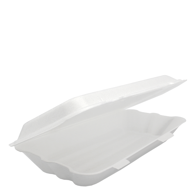 Klöckner Pentaplast Disposable Tableware IP1 White / 320x157x68mm / 220 Infinity IP1 White Fish and Chips Box