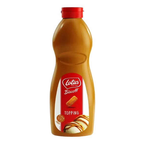 Hancocks Ice Cream Toppings 1kg Bottle Lotus Biscoff Topping Sauce