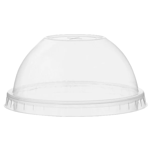 H Pack Domed Lids Domed PET Lids With Straw Slot