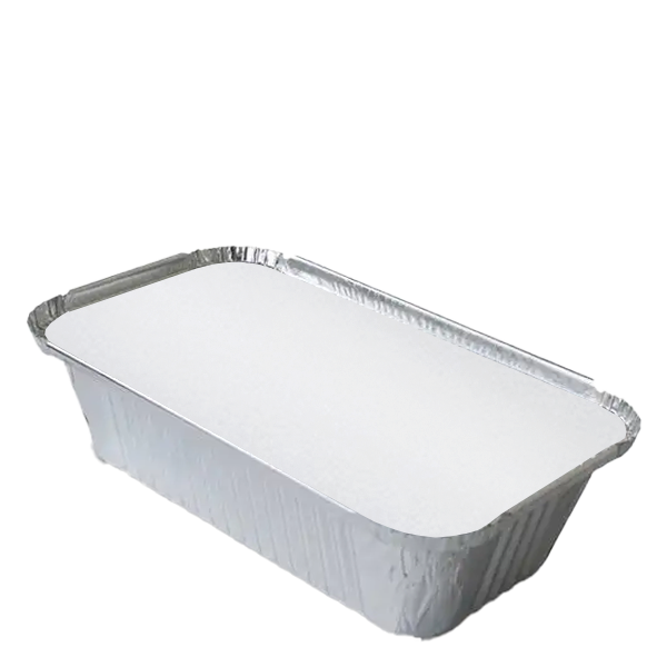 H Pack Aluminium Foil Container 197 x 124 x 46mm / 500 Containers / Paper Lids No. 6A Aluminium Foil Container