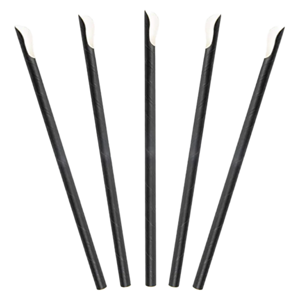 Intertan Slush Straws Strong Paper Spoon Straws
