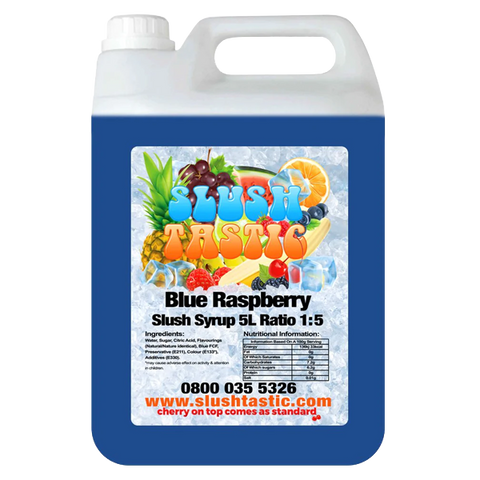 Corporate Vending Slush Syrup 5L Bottle Slushtastic Syrup Blue Raspberry