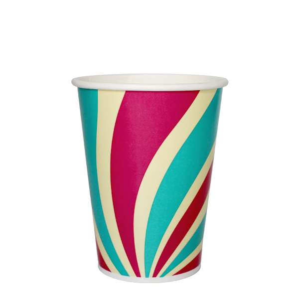 Dispo Cold Cups 12oz / No Lids / 1000 Cups Groovy Paper Cold Drink Cups