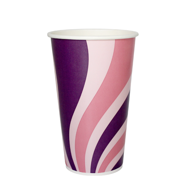 Dispo Cold Cups 16oz / No Lids / 1000 Cups Groovy Paper Cold Drink Cups