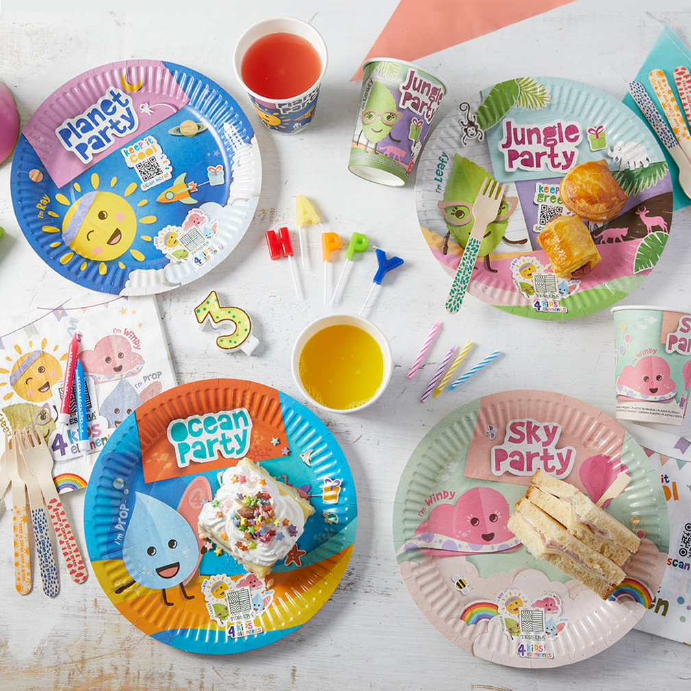 Dispo and H Pack Disposable Tableware 4KIDS Elements Ocean Party Set