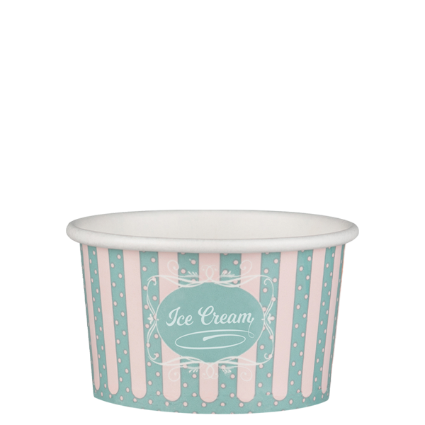 Tas Ice Cream Tubs 1 scoop _4oz` / 50 Tubs Patisserie Ice Cream Tubs