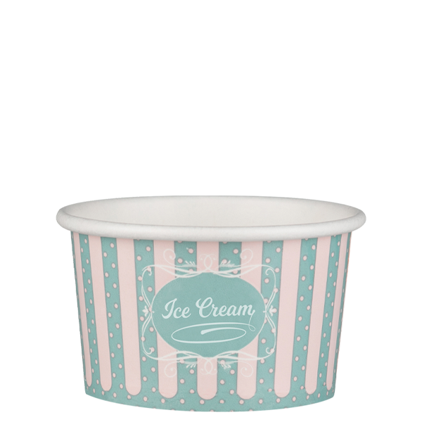 Tas Ice Cream Tubs 2 scoop _6oz` / 50 Tubs Patisserie Ice Cream Tubs