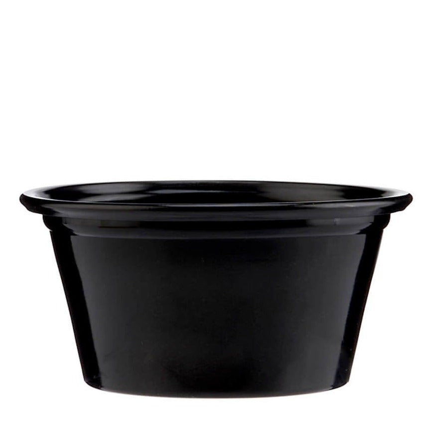 H Pack Portion Pots 2oz / Approx 700 Pots 2oz Black Base Portion Pots LOT: 608