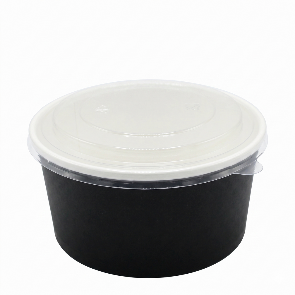 Microwavable Black Round Deli Bowls