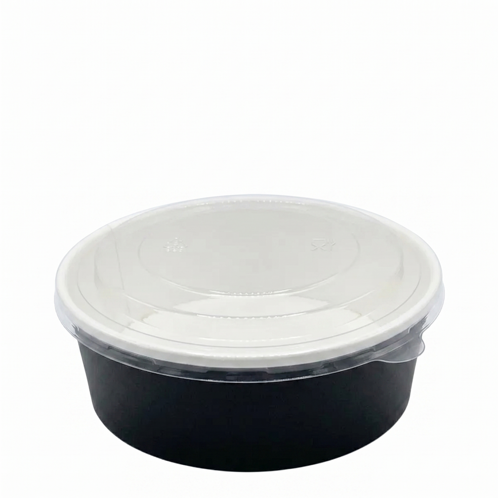 Microwavable Black Round Deli Bowls