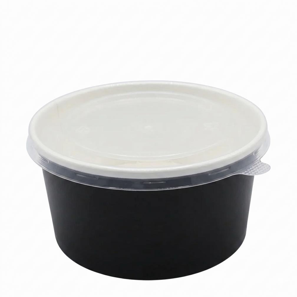 Microwavable Black Round Deli Bowls