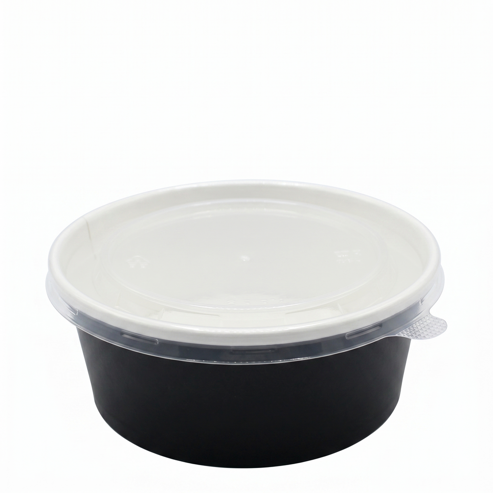Microwavable Black Round Deli Bowls