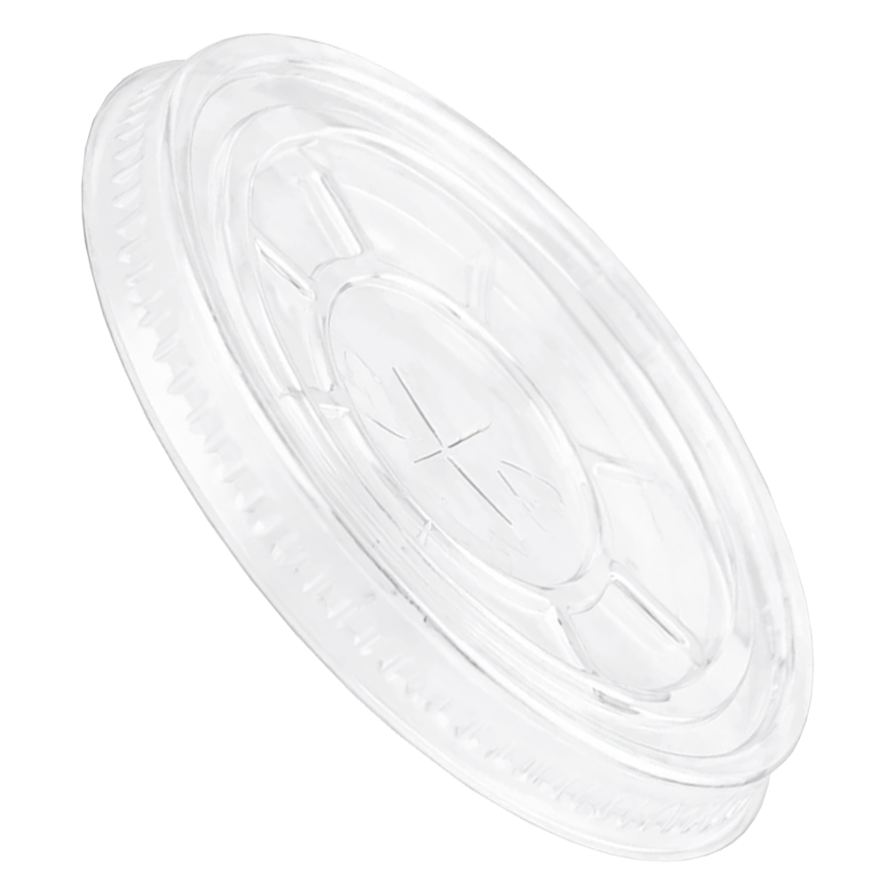 rPET Flat Lids with Straw Slot