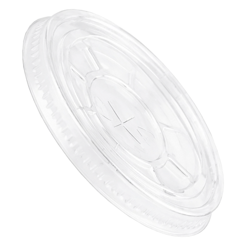rPET Flat Lids with Straw Slot