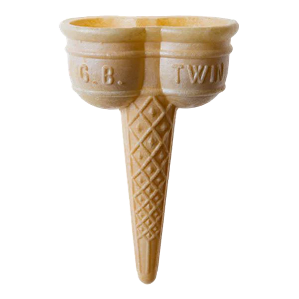 Greco Brothers Ice Cream Cones Diameter 45mm x Height 132mm / 210 Cones GBTWIN Traditional Wafer Cones