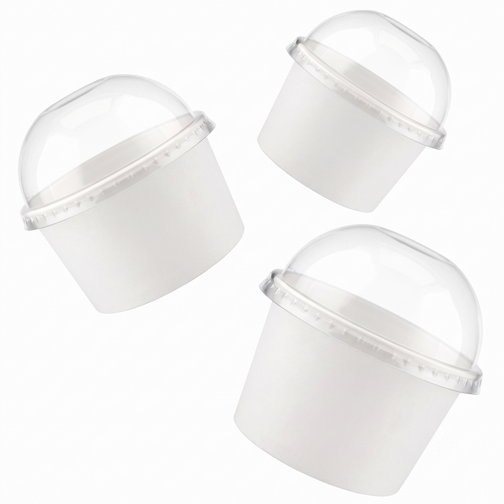 Plain White Ice Cream Tubs