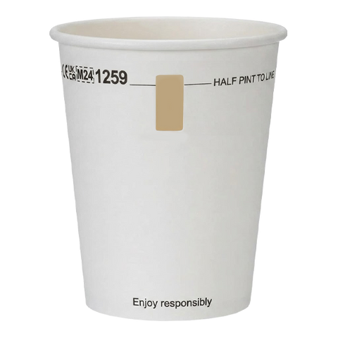 UKCA & CE Marked Aqueous-Lined Paper Half Pint Pots with Window