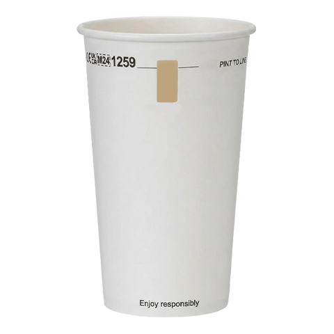 UKCA & CE Marked Aqueous Lined Paper Pint Pots with Window