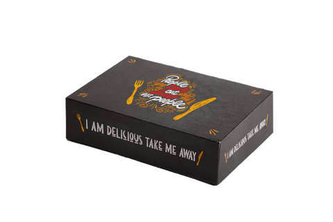 Intertan Takeaway Box 200 Boxes / 27 x 19 x 7.5cm I'm Delicious Take Me Away