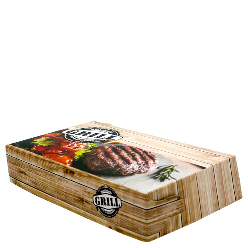 Intertan Takeaway Box 110 Boxes / 22x12.2x4.5cm Grill House Design Burger Box T22