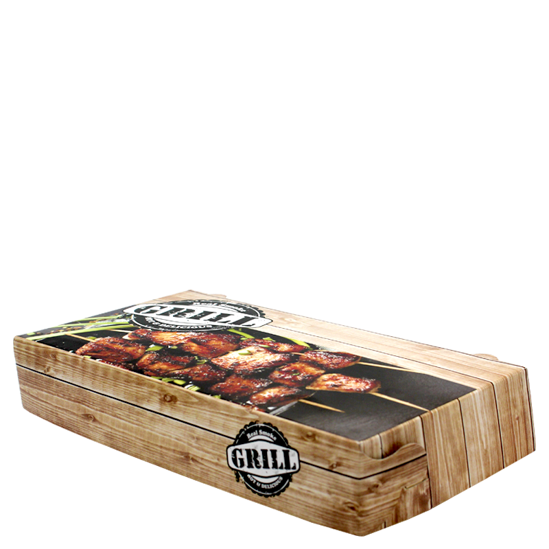 Grill House Design Skewer Box T24 – Paper Cups Direct