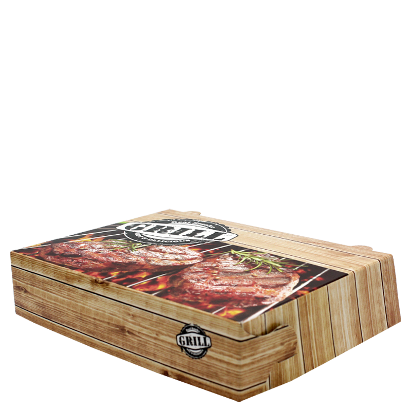 Intertan Takeaway Box 143 Boxes / 22x16x5cm Grill House Design Steak Box T37