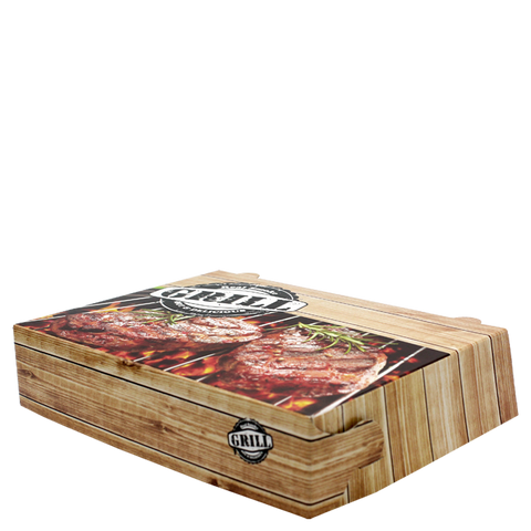 Intertan Takeaway Box 143 Boxes / 22x16x5cm Grill House Design Steak Box T37