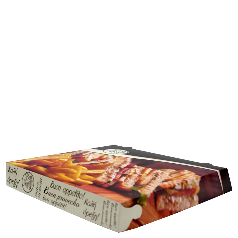 Intertan Takeaway Box 95 Boxes / 26 x 26 x 4cm Bon Appetit Design Sandwich & Chips Box T26