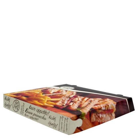 Intertan Takeaway Box 95 Boxes / 26 x 26 x 4cm Bon Appetit Design Sandwich & Chips Box T26