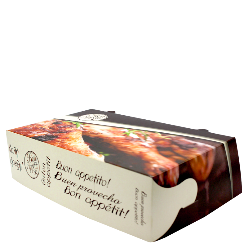 Intertan Takeaway Box 80 Boxes / 29 x 17.4 x 8cm Bon Appetit Design Chicken Box T2