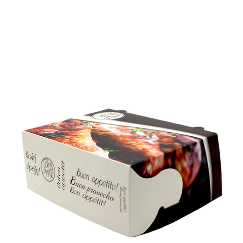 Intertan Takeaway Box 128 Boxes / 19 x 14.5 x 8cm Bon Appetit Design Chicken Box T3
