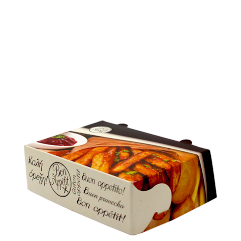 Intertan Takeaway Box 257 Boxes / 14 x 10.5 x 5cm Bon Appetit Design Fries Box T42