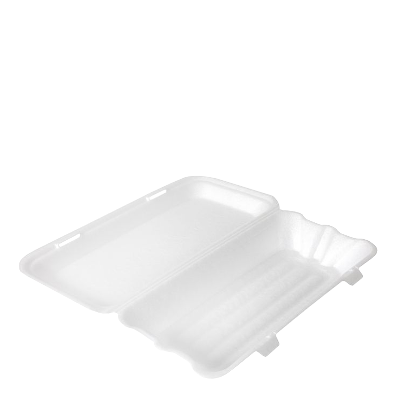 Klöckner Pentaplast Disposable Tableware IP1 White / 320x157x68mm / 220 Infinity IP1 White Fish and Chips Box