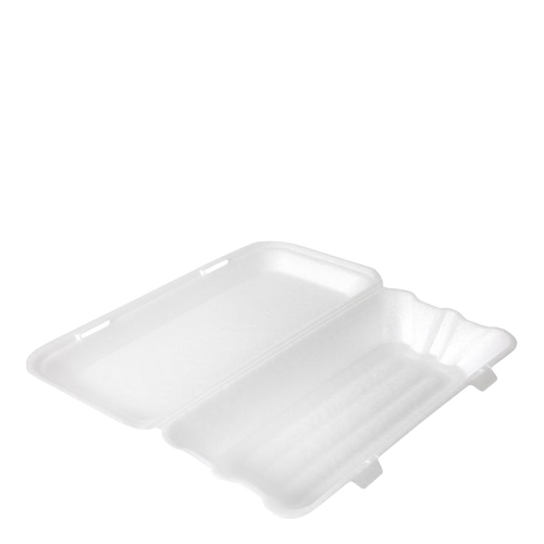 Klöckner Pentaplast Disposable Tableware IP1 White / 320x157x68mm / 220 Infinity IP1 White Fish and Chips Box