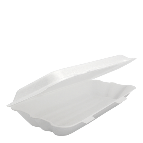Klöckner Pentaplast Disposable Tableware IP1 White / 320x157x68mm / 220 Infinity IP1 White Fish and Chips Box