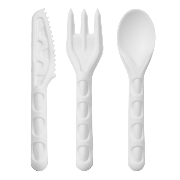 Dispo Biodegradable Cutlery Full Set / Mixed: 155mm 151mm 153mm / 1000 of each Bagasse Cutlery
