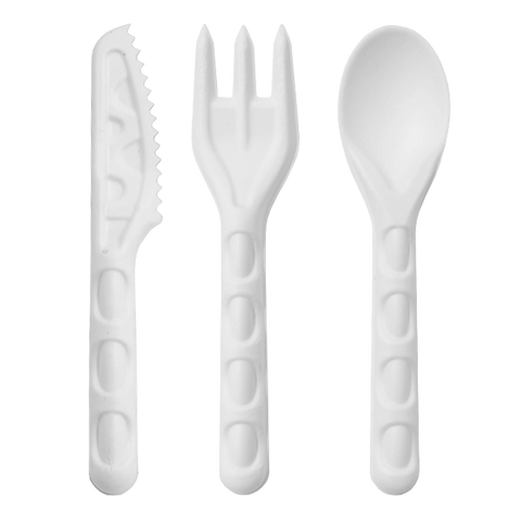 Dispo Biodegradable Cutlery Full Set / Mixed: 155mm 151mm 153mm / 1000 of each Bagasse Cutlery