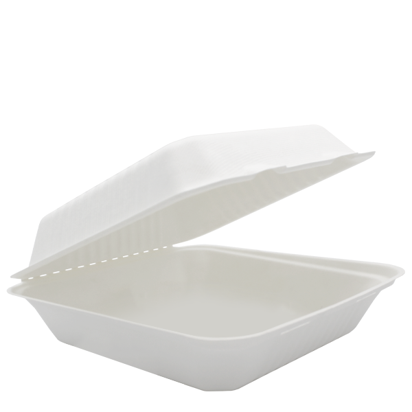 H PACK Disposable Tableware Bagasse Clamshell Meal Boxes