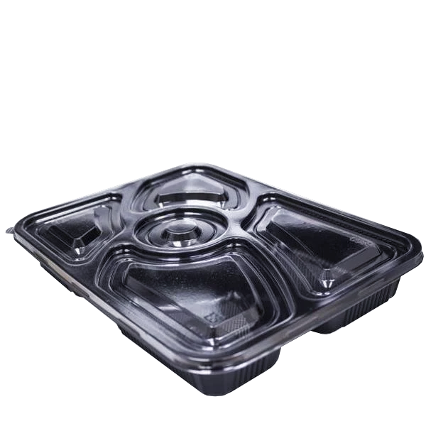 Black Base Microwavable 5 Compartment