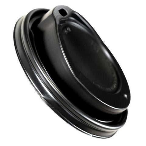 Dispo Hidden Product Black Lids 8oz / 500 Lids Upsell Black Sip Thru Lids 100