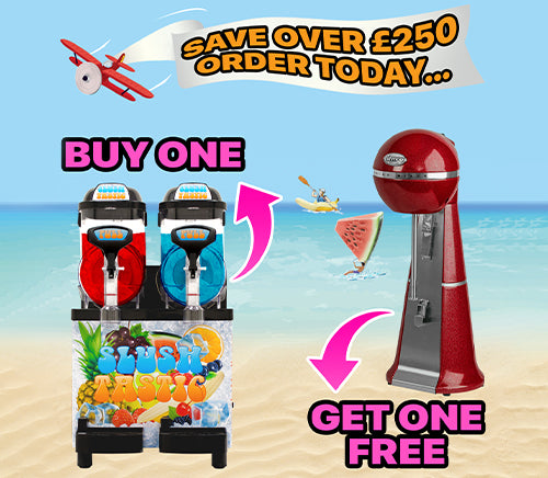 Blue Ice Machines Slush Machine Mi-7.5x2 / 500 Free Drinks / FREE Shmoo Machine & 2 Tubs of Mix Blue Ice Slush Machine Mi-7.5x2 With Massive Starter Pack