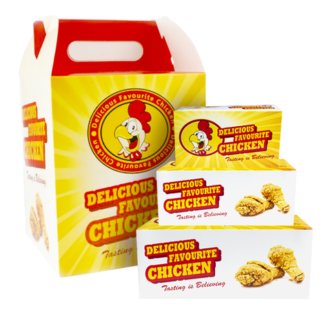 Magnum Packaging Chicken Box Medium / 300 Boxes / Delicious Favourite Chicken Delicious Favourite Chicken Boxes LOT-1017 / LOT-1018