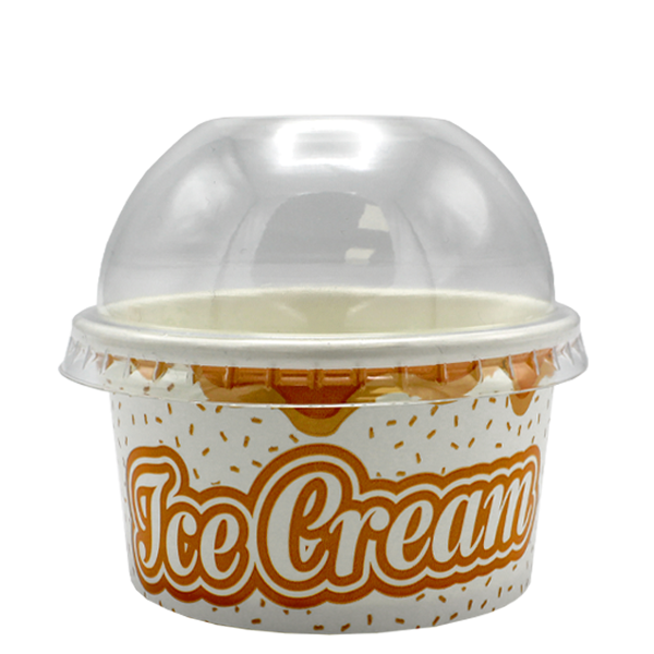 Empty Delicious Ice Cream Tub with a Colourful and Playful Design, showcasing 