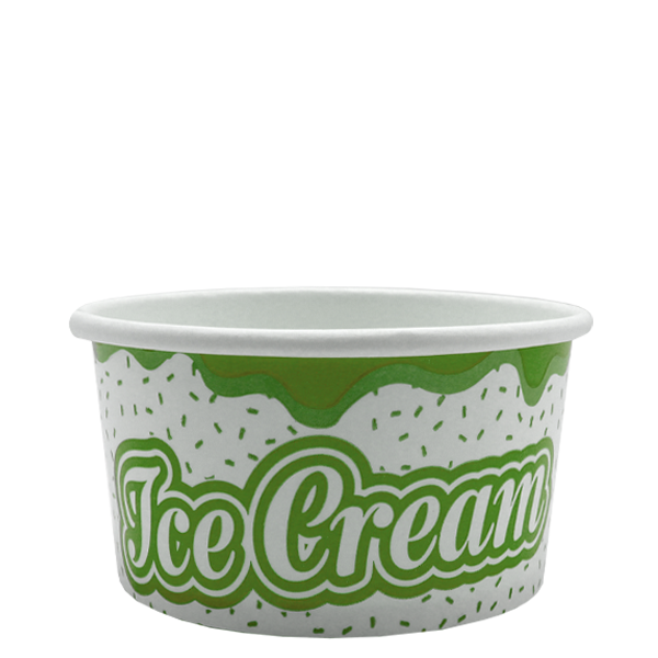 Tas Ice Cream Tubs 3 scoop _8oz` / No Lids / 50 Tubs Delicious Ice Cream Tubs