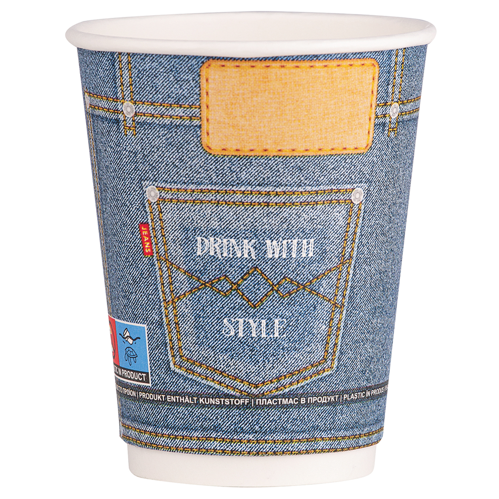 Hpack Double Wall Paper Cups Double Wall Denim Print Cups