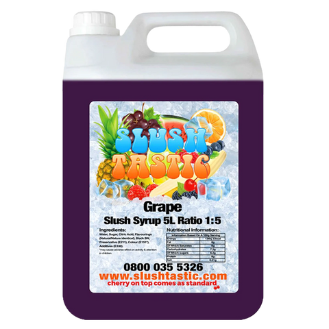 Corporate Vending Slush Syrup 5L Bottle Slushtastic Syrup Grape