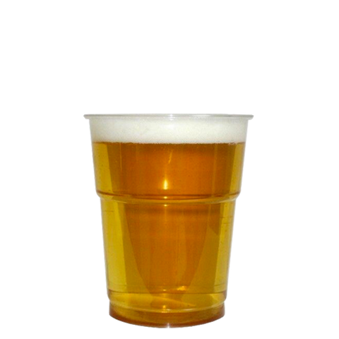 H Pack Plastic Pint Glasses 1000 Cups CE Plastic Recyclable Half Pint Pots