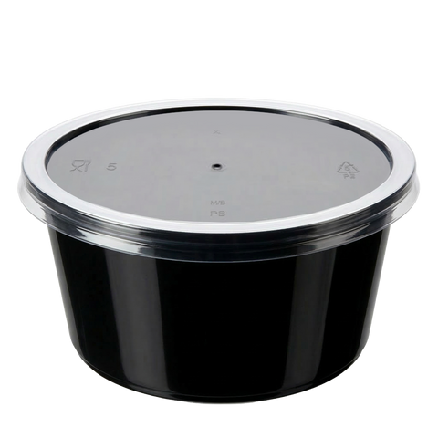 Microwavable Heavy Duty Black Base Portion Pots