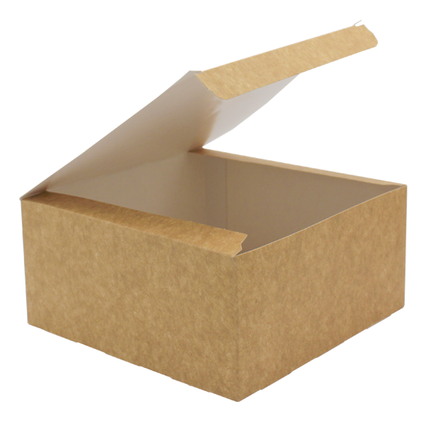 Go Pak Takeaway Box 500 Boxes Square Kraft Burger Boxes